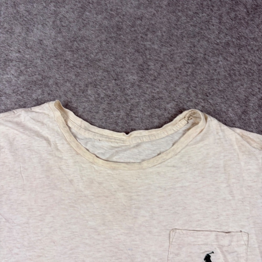 Polo‎ Ralph Lauren T-Shirt Mens XL Beige Heathered Pocket Old Money Golf Casual - Picture 5 of 11